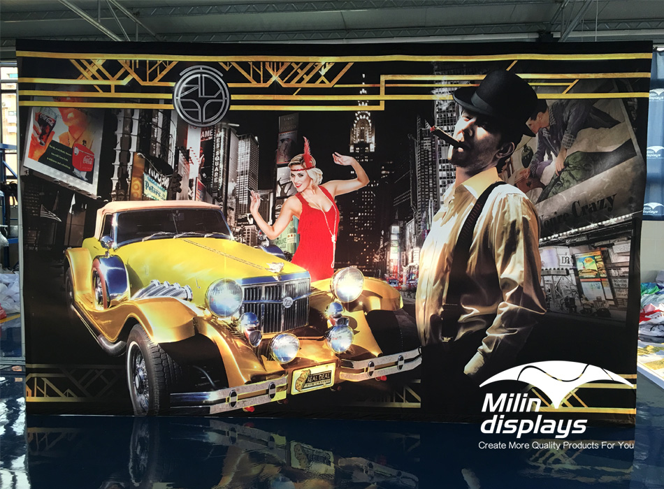 Pop Up Display，Tension Fabric Displays, Trade Show Displays/Backdrops, backdrop stand.